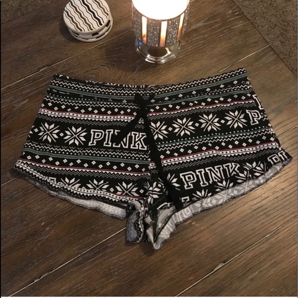 PINK Victoria's Secret Pants - PINK by VS thermal snowflake ruffle shorts